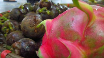 Purple mangosteen and Pitaya