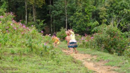 Children playing.