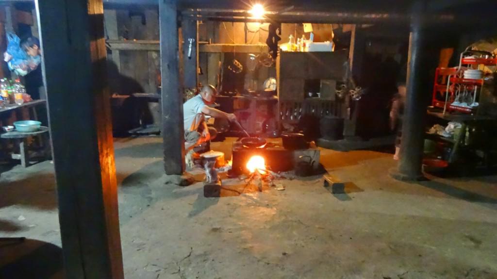 Food being ready on wood burning stove