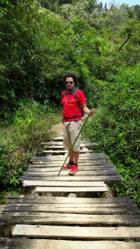 Extremely safe wooden bridge.