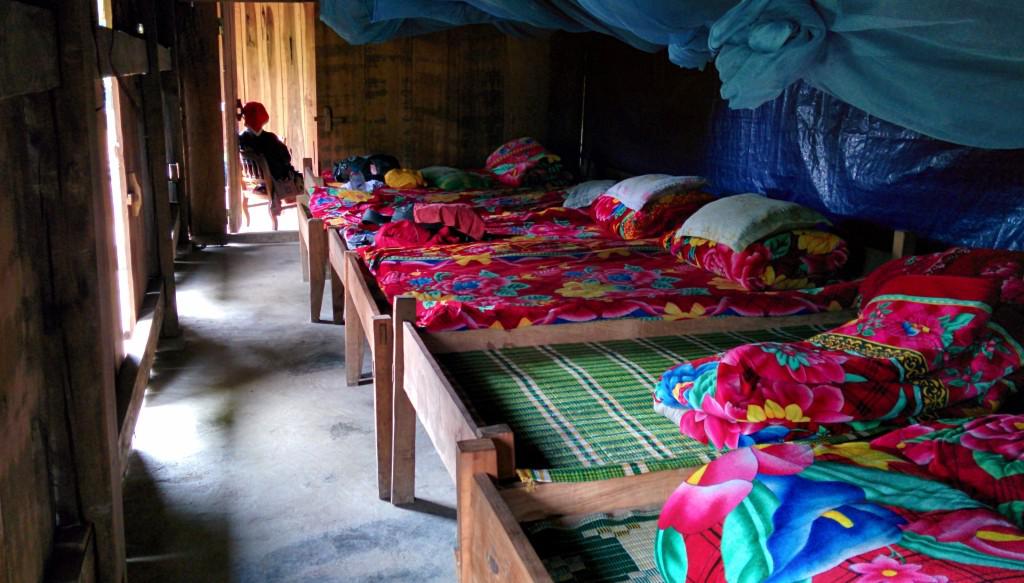 Wooden bed dormitory