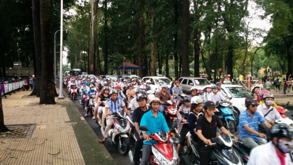 Busy streets of Ho Chi Minh City